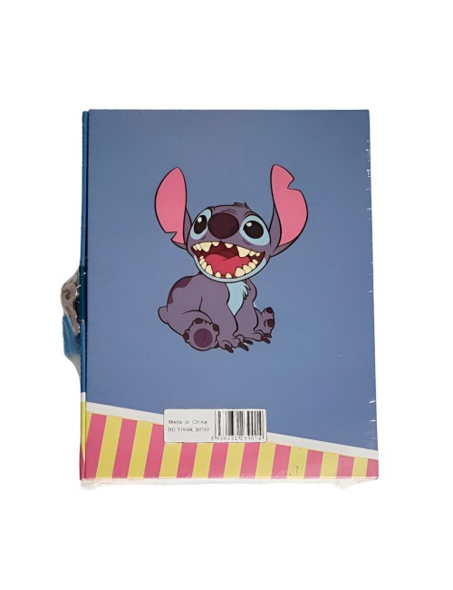 Agenda Libreta Diario Privado Stitch + Llaves Y Candado