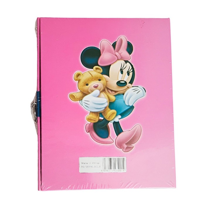 Agenda Libreta Diario Privado Minnie Mouse+ Llaves Y Candado