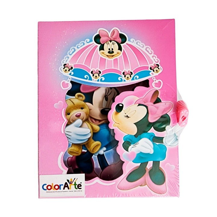 Agenda Libreta Diario Privado Minnie Mouse+ Llaves Y Candado