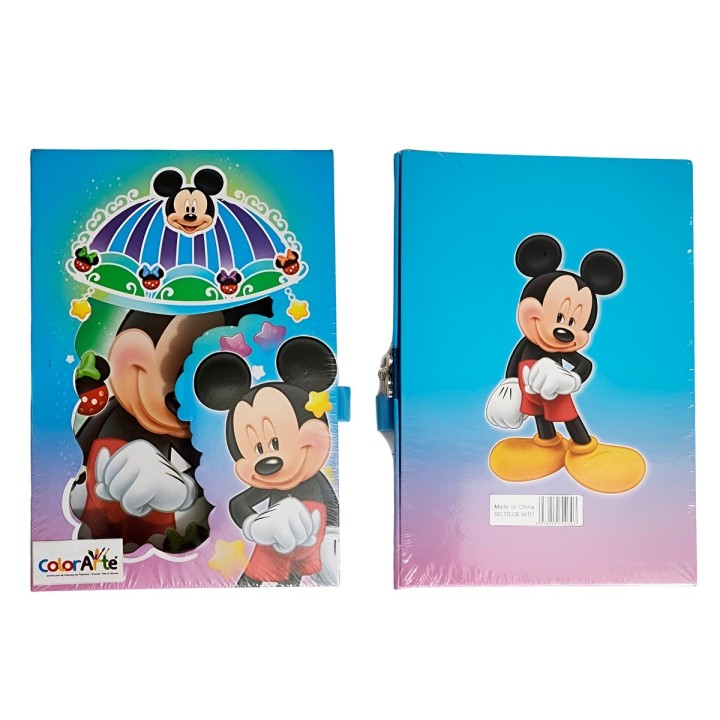 Agenda Libreta Diario Privado Minnie Mouse Llaves Y Candado