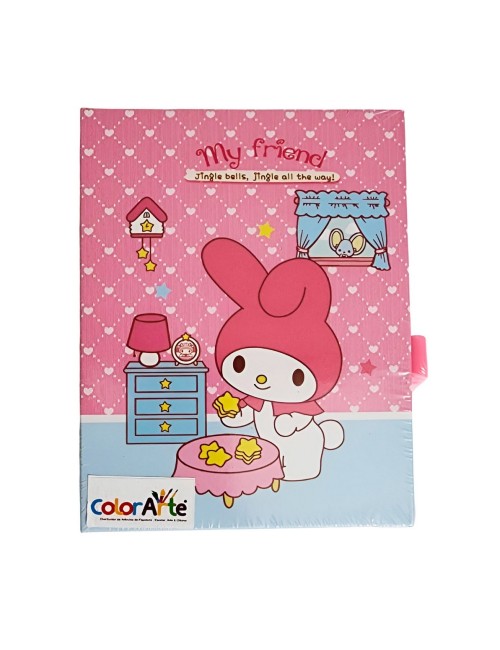 Agenda Libreta Diario Privado Melody Kawai+ Llaves Y Candado