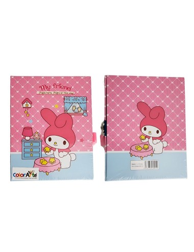 Agenda Libreta Diario Privado Melody Kawai+ Llaves Y Candado