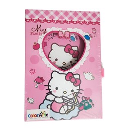 Agenda Libreta Diario Privado Hello Kitty + Candado Y Llaves