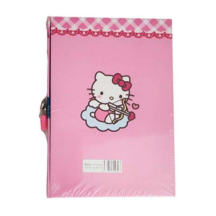 Agenda Libreta Diario Privado Hello Kitty + Candado Y Llaves
