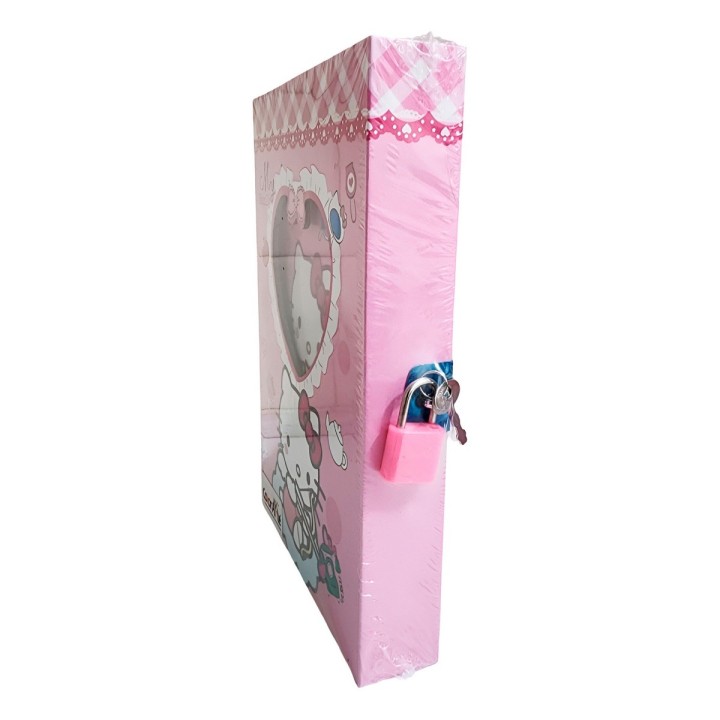 Agenda Libreta Diario Privado Hello Kitty + Candado Y Llaves
