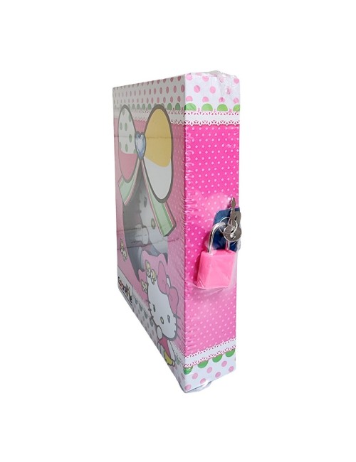 Agenda Libreta Diario Privado Hello Kitty + Llaves Y Candado