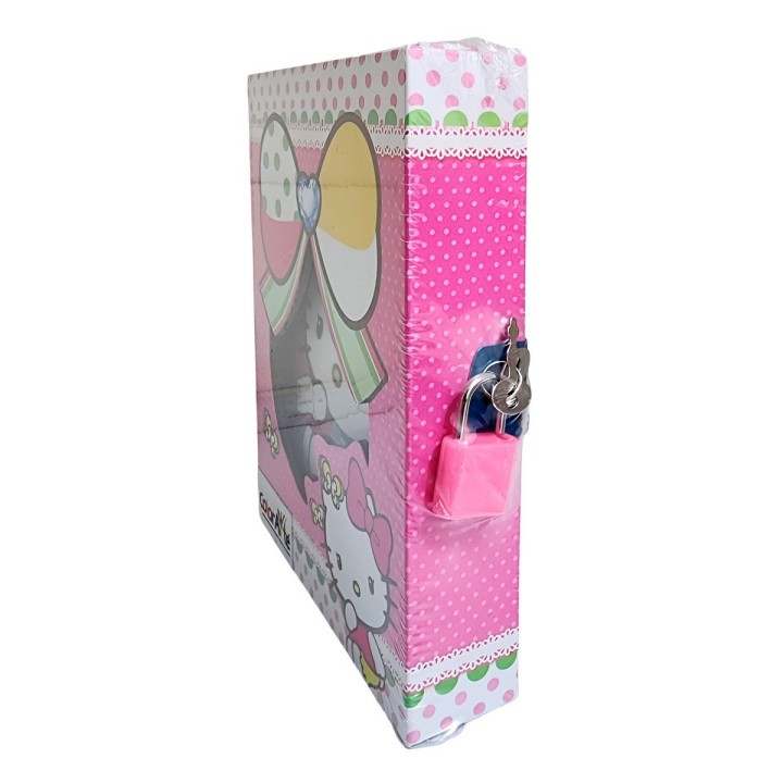 Agenda Libreta Diario Privado Hello Kitty + Llaves Y Candado
