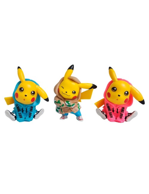 Figura Coleccionable Pokemon Pikachu Abrigo X 6 Personaje