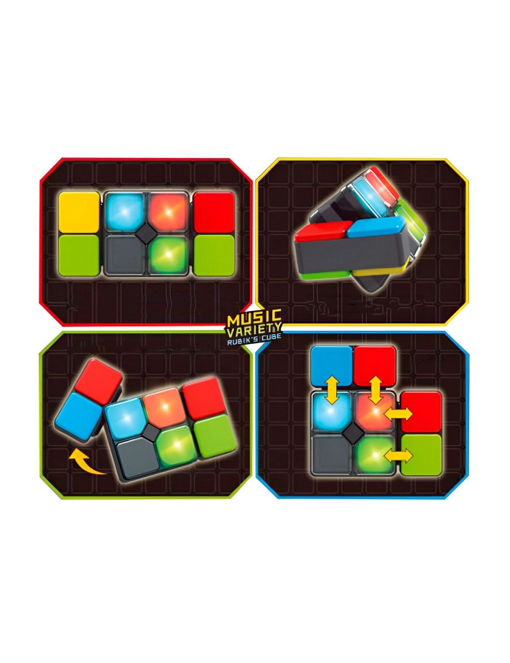 Juego De Memoria Luz Sonido Interactivo Rectangulo + Bateria