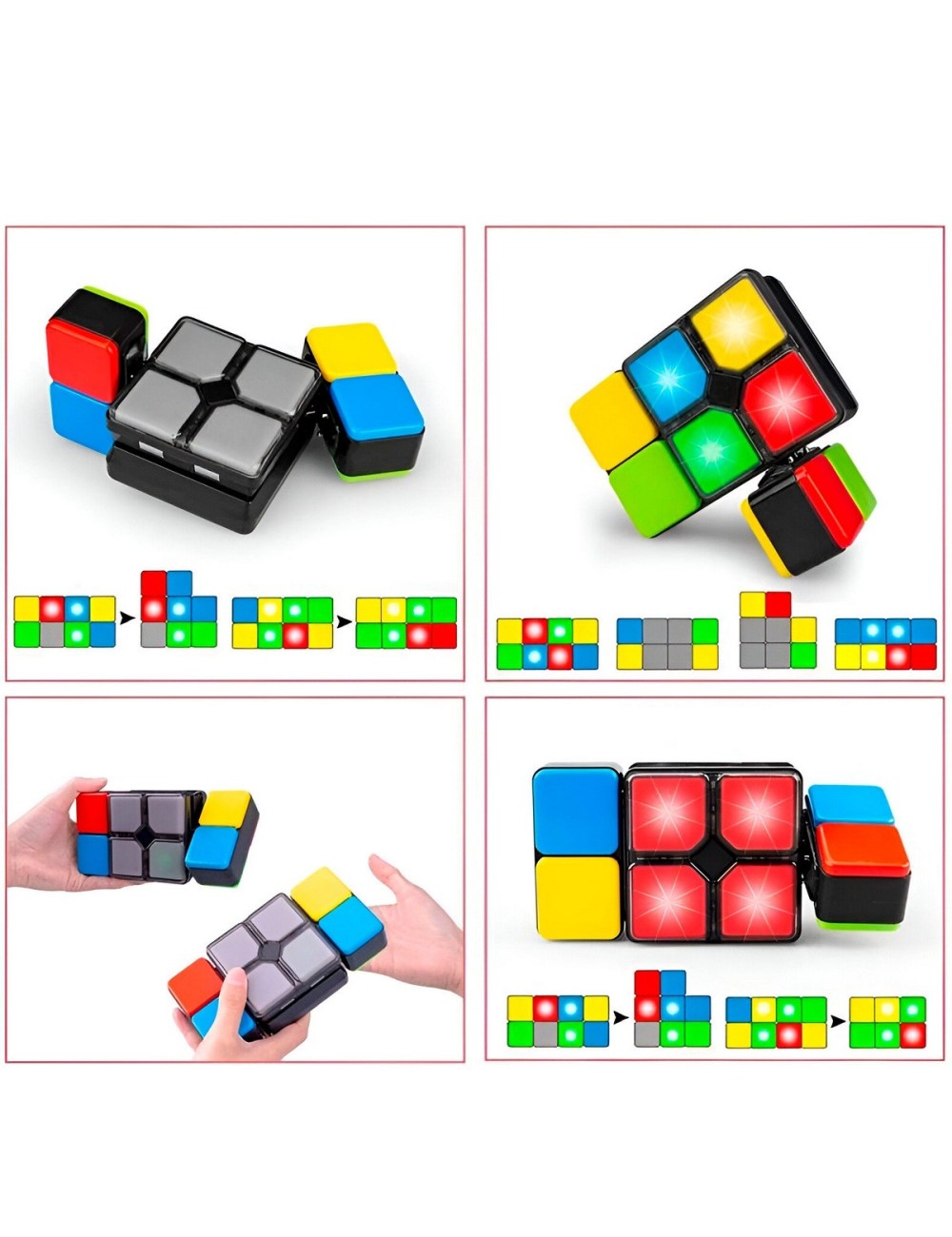 Juego De Memoria Luz Sonido Interactivo Rectangulo + Bateria