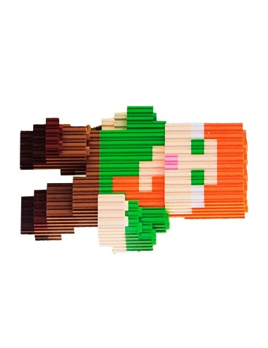 Minecraft Guerrera Juguete Armable Armatodo Construcción