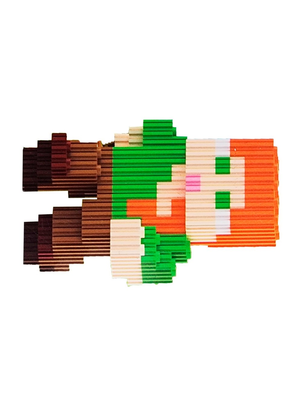 Minecraft Guerrera Juguete Armable Armatodo Construcción