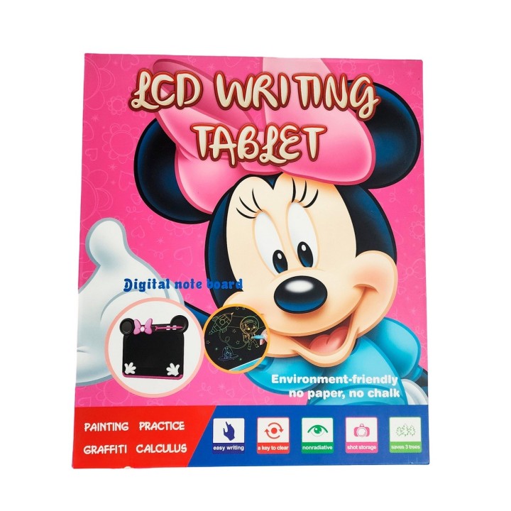 Tablero Mágico Lcd Colores Tabla Dibujo Minnie Mouse + Lapiz