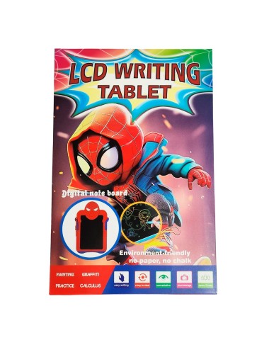 Tablero Mágico Lcd Colores Tabla Dibujo Spiderman + Lapiz