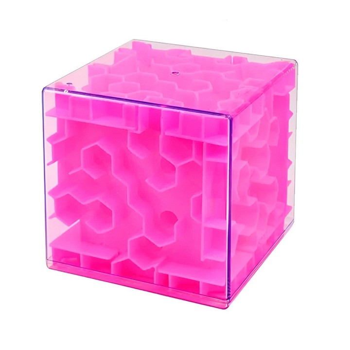Cubo Laberinto 3d Mágico Juego Didáctico Aprendizaje X 4 Und