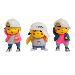 Figura Coleccionable Pokemon Pikachu Gorro X 6 Personaje