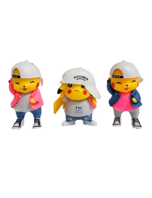 Figura Coleccionable Pokemon Pikachu Gorro X 6 Personaje