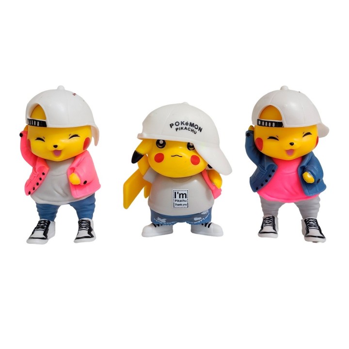 Figura Coleccionable Pokemon Pikachu Gorro X 6 Personaje