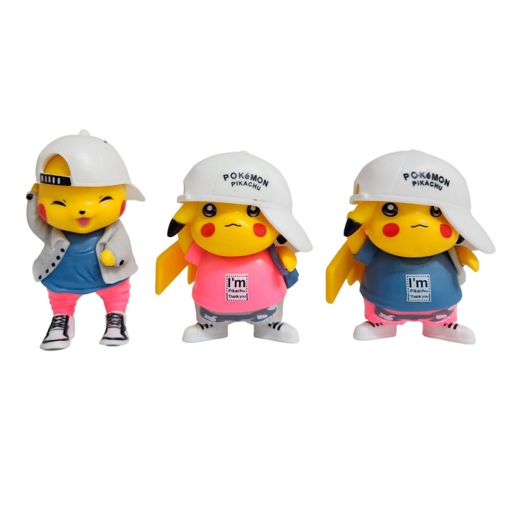 Figura Coleccionable Pokemon Pikachu Gorro X 6 Personaje