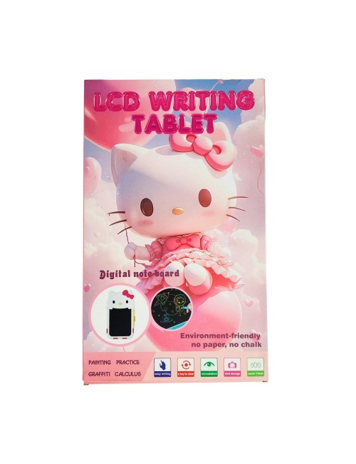 Tablero Mágico Lcd Colores Tabla Dibujo Hello Kitty + Lapiz