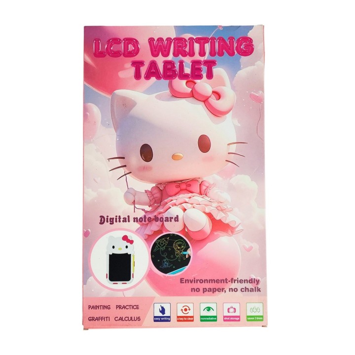 Tablero Mágico Lcd Colores Tabla Dibujo Hello Kitty + Lapiz