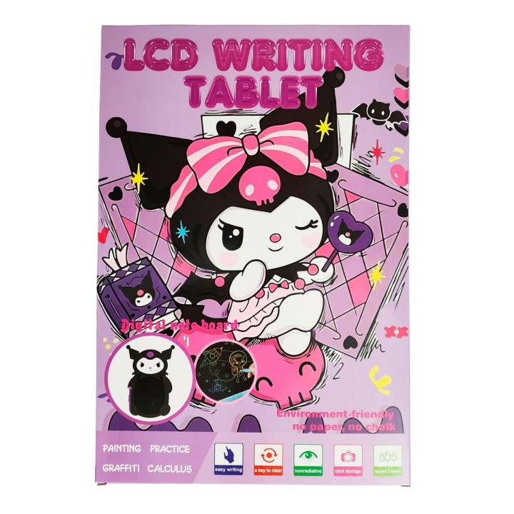 Tablero Mágico Lcd Colores Tabla Dibujo Kuromi Kawai + Lapiz