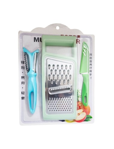 Set Rayador Picador Cuchillo Utencilio Cocina