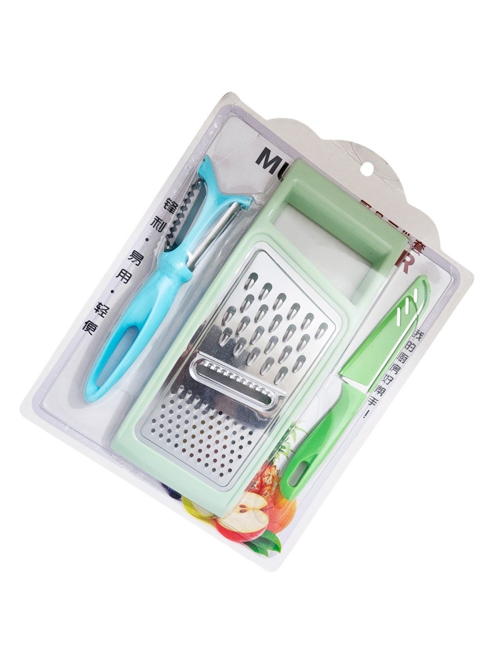 Set Rayador Picador Cuchillo Utencilio Cocina