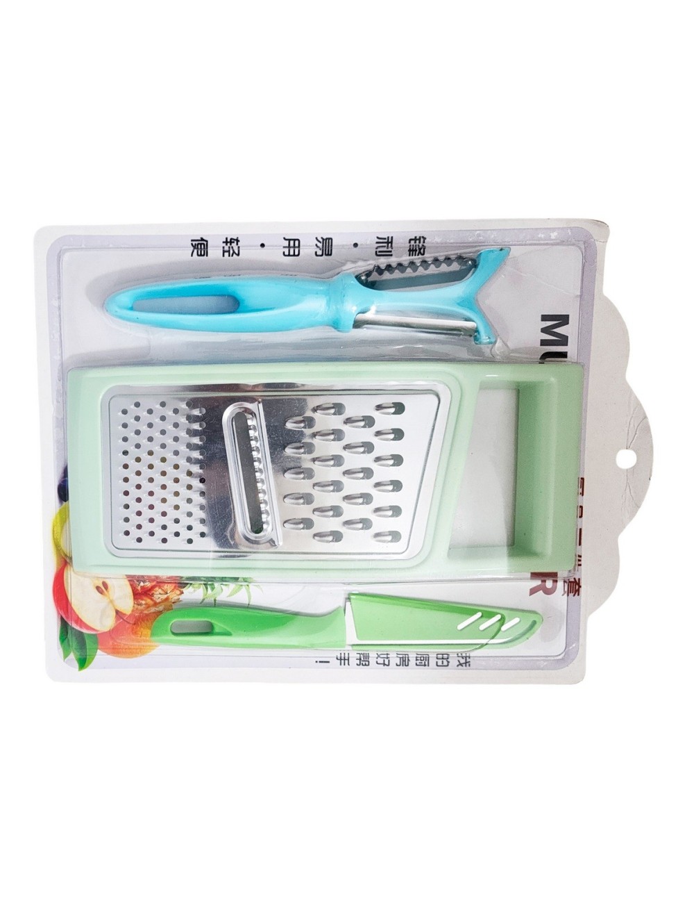 Set Rayador Picador Cuchillo Utencilio Cocina