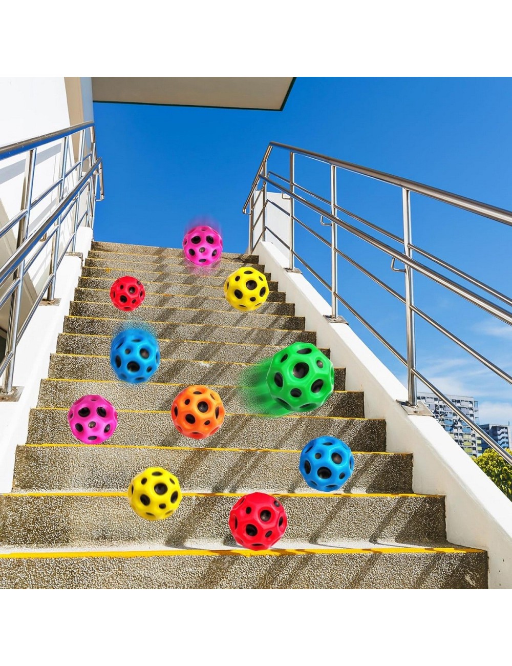Pelotas Antiestres Saltarina Unicolor Unisex X 6 Unidades
