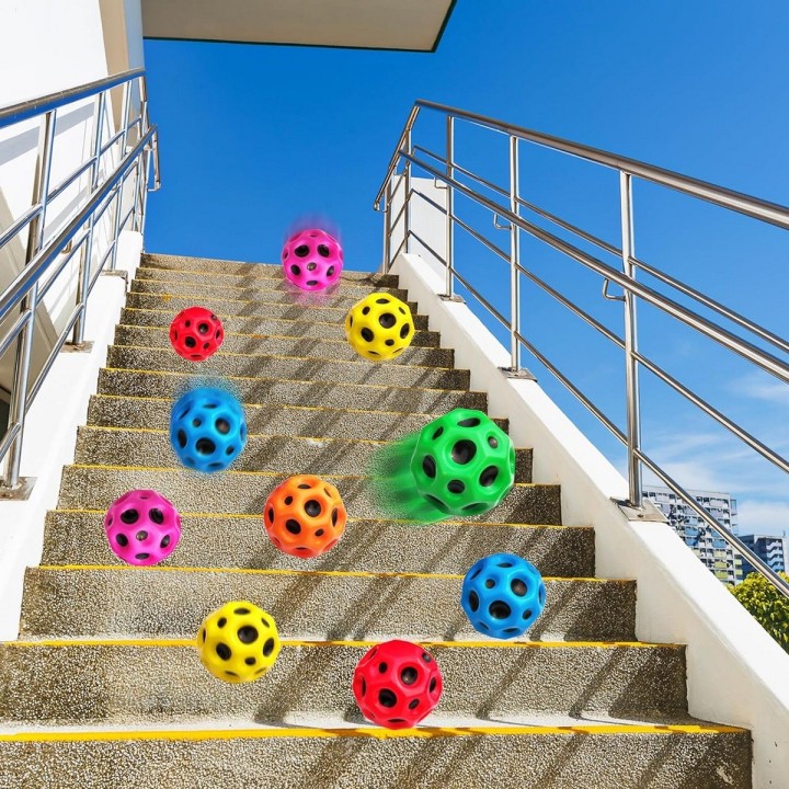 Pelotas Antiestres Saltarina Unicolor Unisex X 6 Unidades