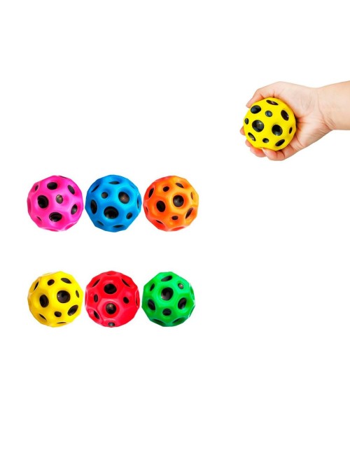 Pelotas Antiestres Saltarina Unicolor Unisex X 6 Unidades