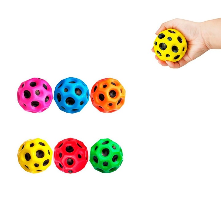 Pelotas Antiestres Saltarina Unicolor Unisex X 6 Unidades