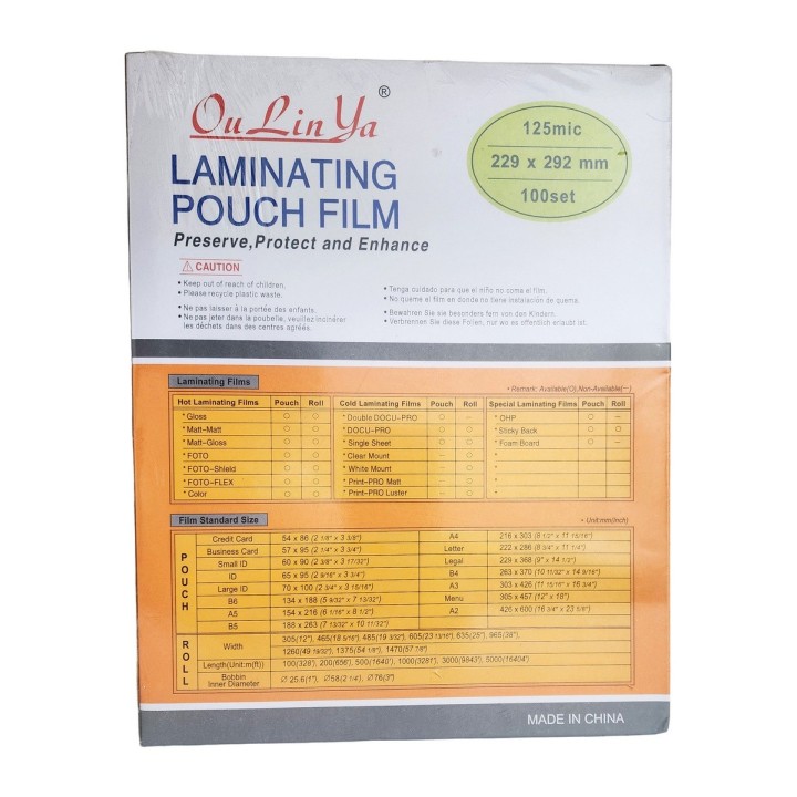 Lamina Acetato Transparente 175 Mic 80 X 110 Mm X 100 Und