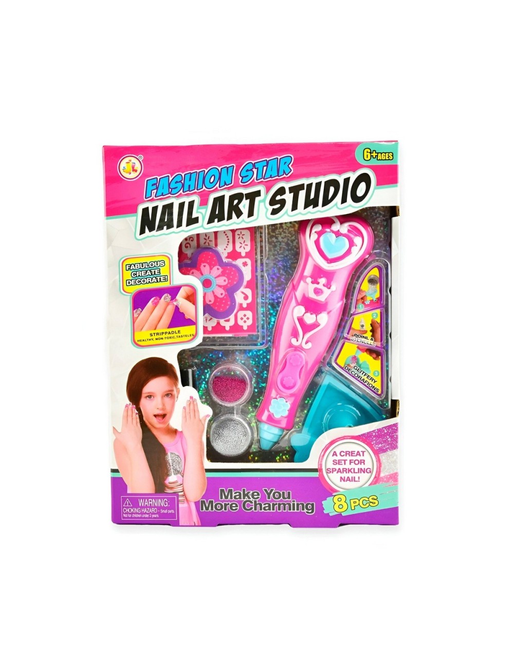 Juguete Kit Uñas Manicure Personalizado Con Aplicador