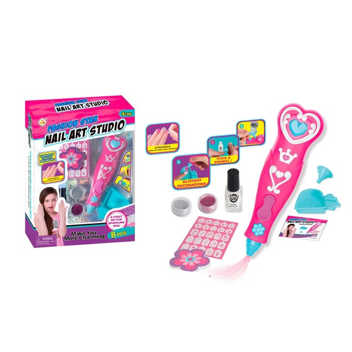 Juguete Kit Uñas Manicure Personalizado Con Aplicador