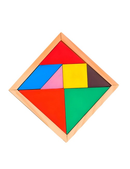 Juego Mesa Tangram Madera Aprendizaje Cognitivo Pequeño