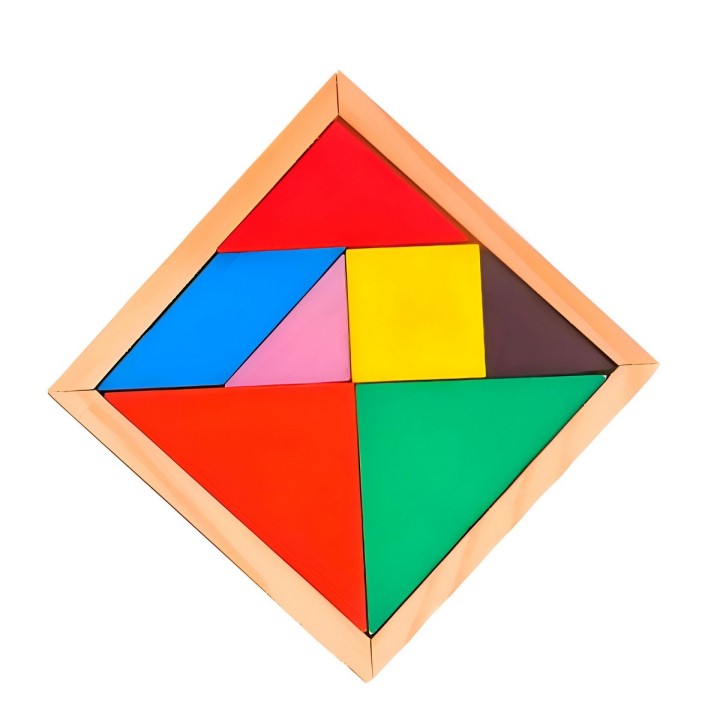 Juego Mesa Tangram Madera Aprendizaje Cognitivo Pequeño