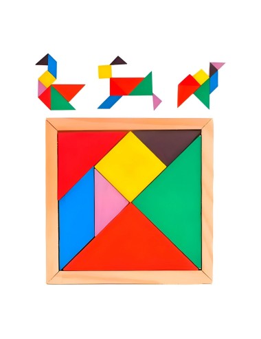Juego Mesa Tangram Madera Aprendizaje Cognitivo Grande