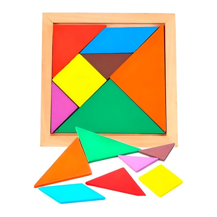 Juego Mesa Tangram Madera Aprendizaje Cognitivo Grande