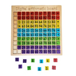 Juego De Mesa Madera Tablero Numeros Operaciones Matematica