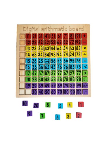 Juego De Mesa Madera Tablero Numeros Operaciones Matematica