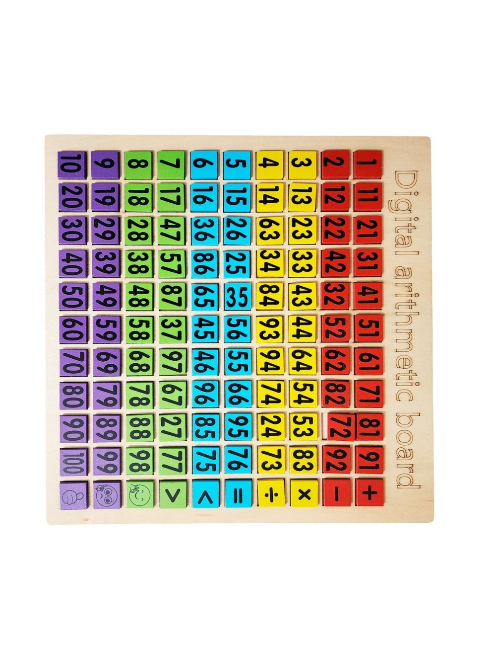 Juego De Mesa Madera Tablero Numeros Operaciones Matematica
