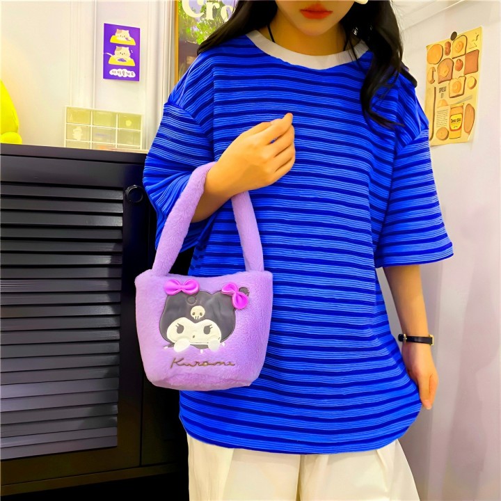 Bolso De Mano Niñas Anime Peluche Felpa Portable
