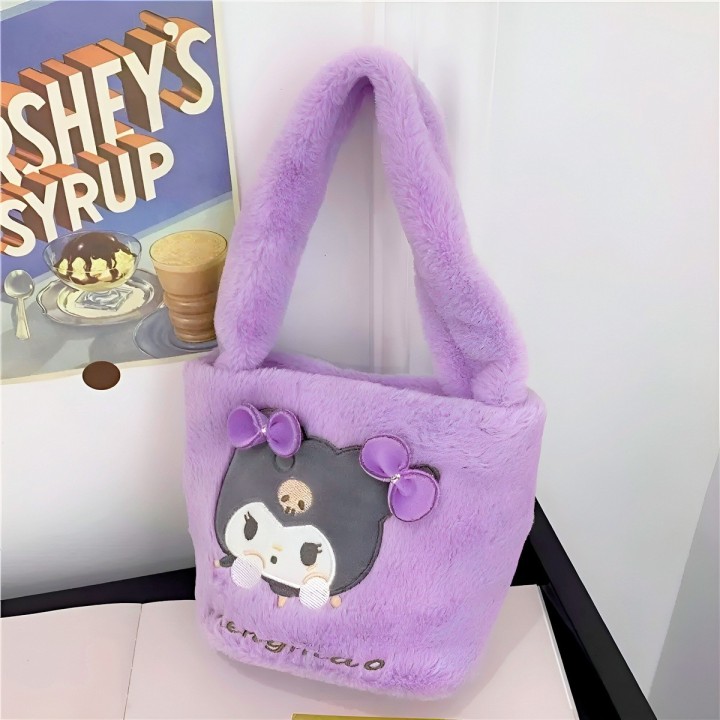Bolso De Mano Niñas Anime Peluche Felpa Portable