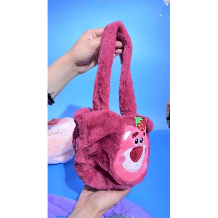 Bolso De Mano Niñas Anime Peluche Felpa Portable