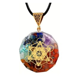 Collar Orgonita 7 Chakras Cuarzo Alfa Metatrón + Estuche