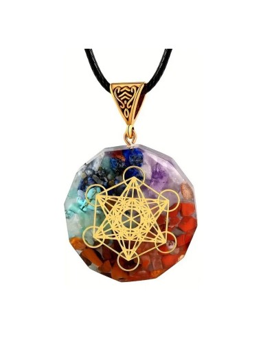 Collar Orgonita 7 Chakras Cuarzo Alfa Metatrón + Estuche