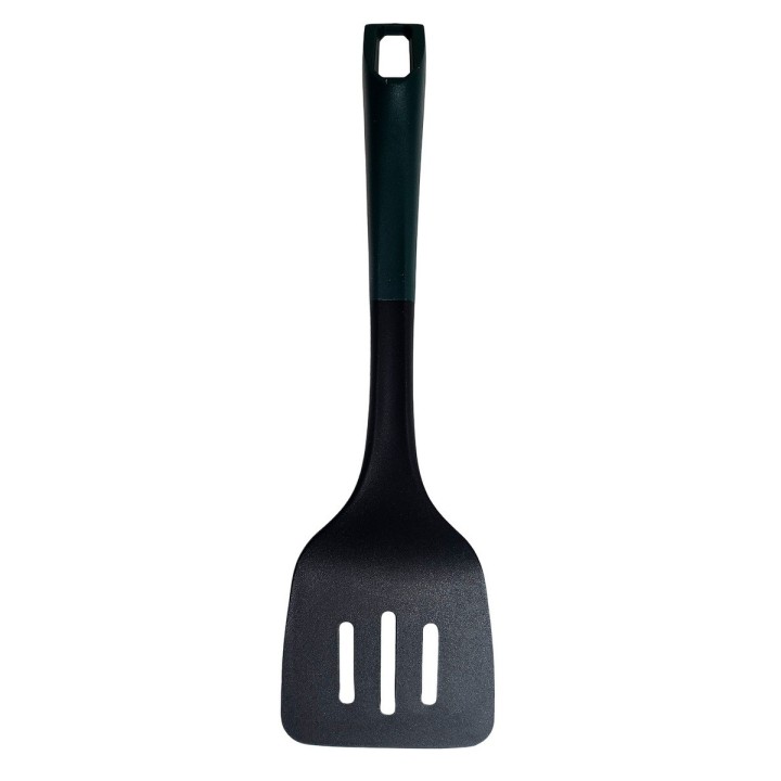 Espátula De Cocina Ranurada Mango Ergonomico Color Verde