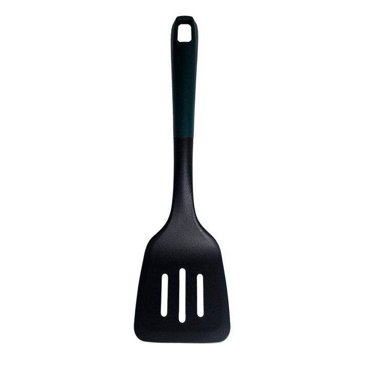 Espátula De Cocina Ranurada Mango Ergonomico Color Verde
